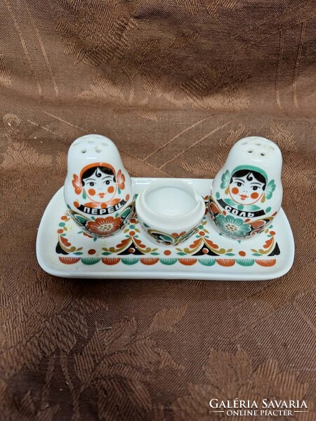 Old Russian Salt and Pepper Shakers for Sale