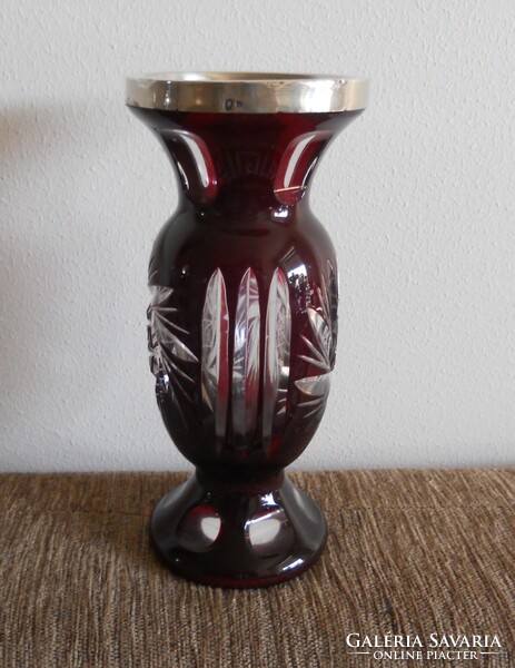 Silver-Trimmed Vase