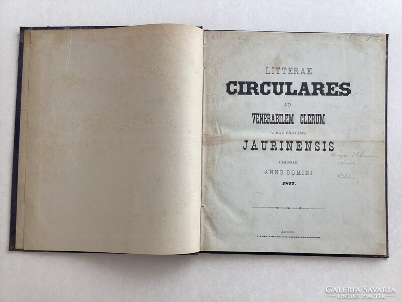 1877 - Latin és Magyarnyelvű , katolikus vallású könyv .