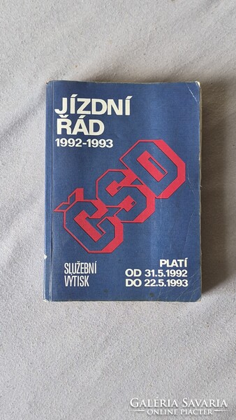 Csehszlovák Államvasutak 1992/1993-as történelmi menetrend