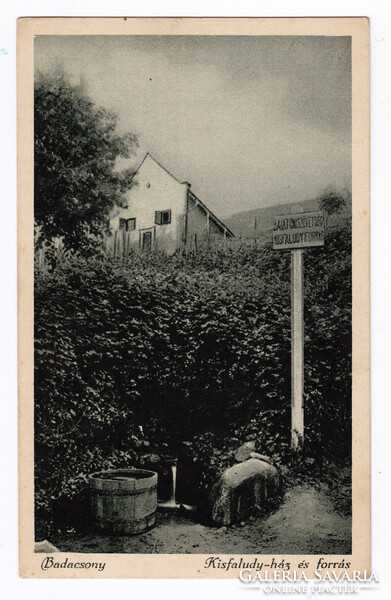 Badacsony, Kisfaludy House and Spring - Postcard