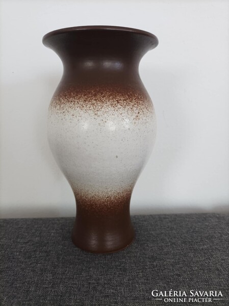 Brown-beige ceramic vase