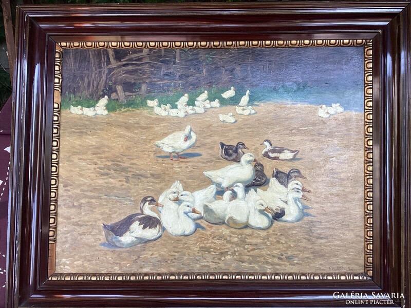 Béla Erdőssy (1871 - 1928) - ducks (large size).