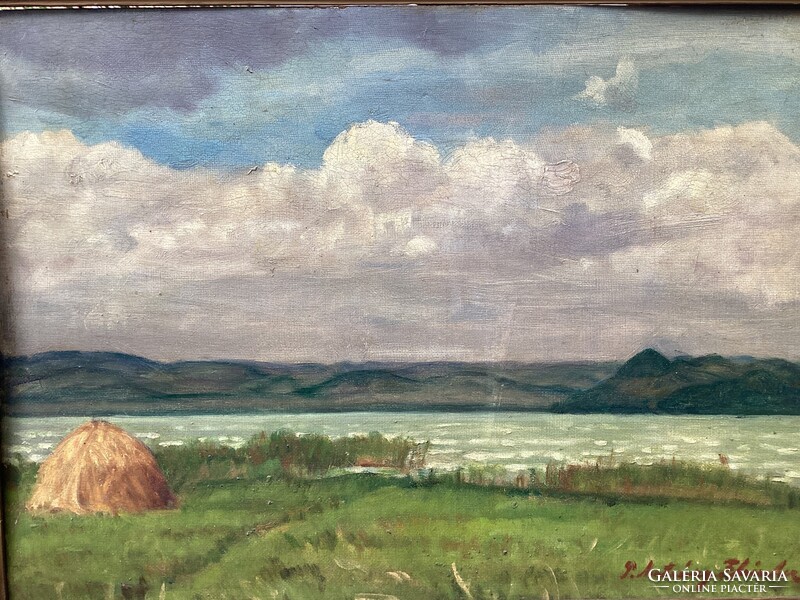 Haystack landscape.