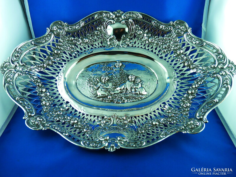 GREAT AND BEAUTIFUL ANTIQUE SILVER TRAY, GERMAN, CIRCA 1890!!!